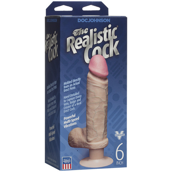 Ultraskyn Vibrating 6 Inch Phthalate-Free Suction Cup Dildo – Realistic Vibrating Dildo