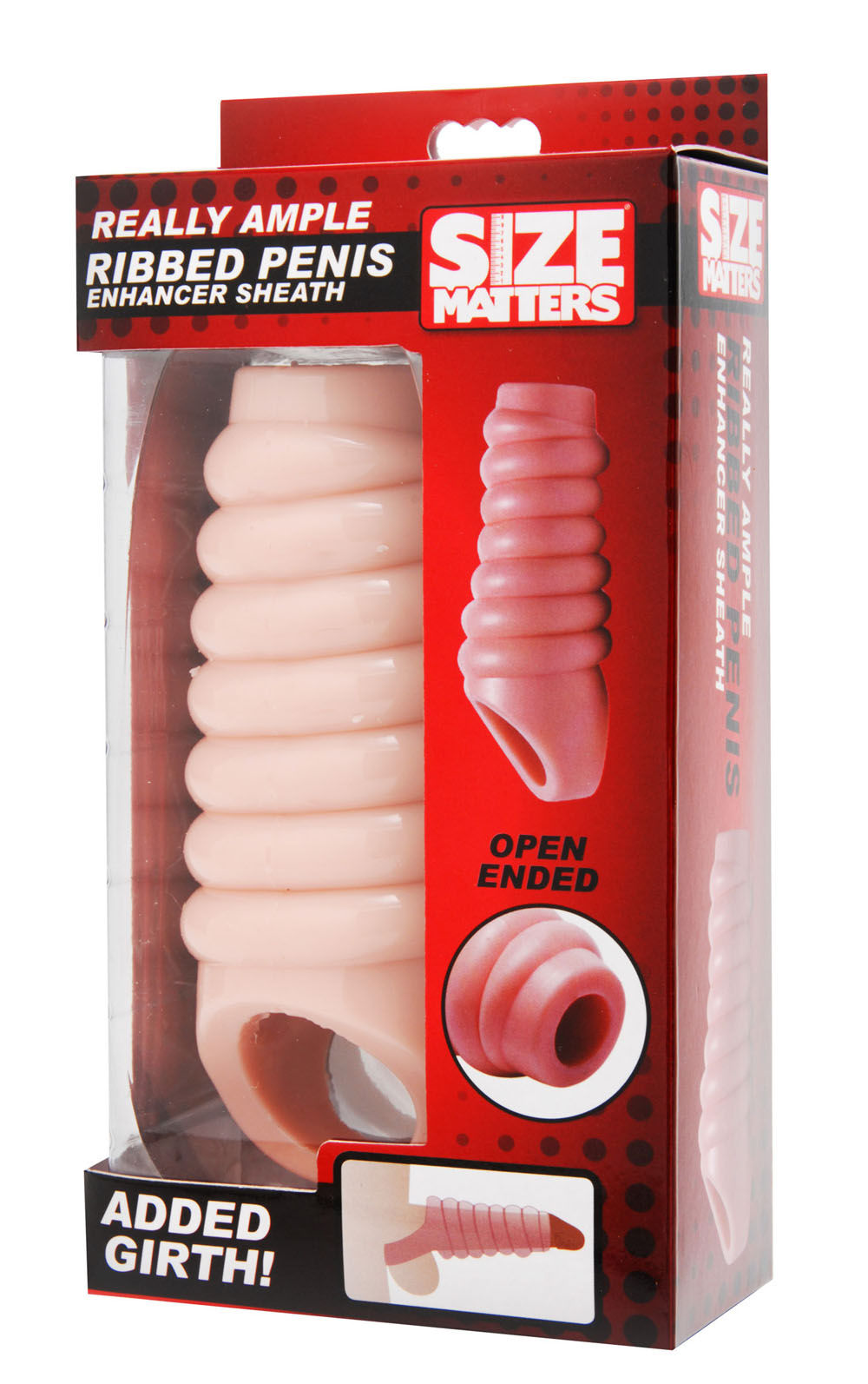 Really Ample Ribbed Penis Enhancer Sheath for Girth and Sensation