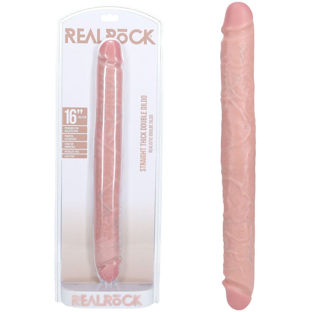 Realrock 40cm Thick Double Dildo Flesh