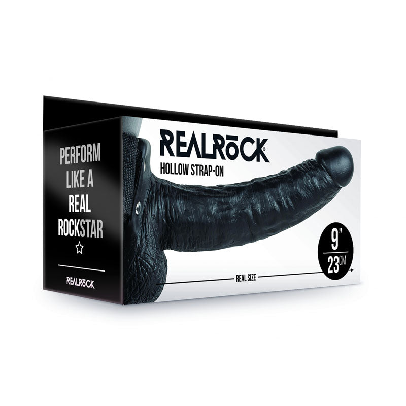Realrock Hollow Strapon with Balls 23 cm 9" Inch