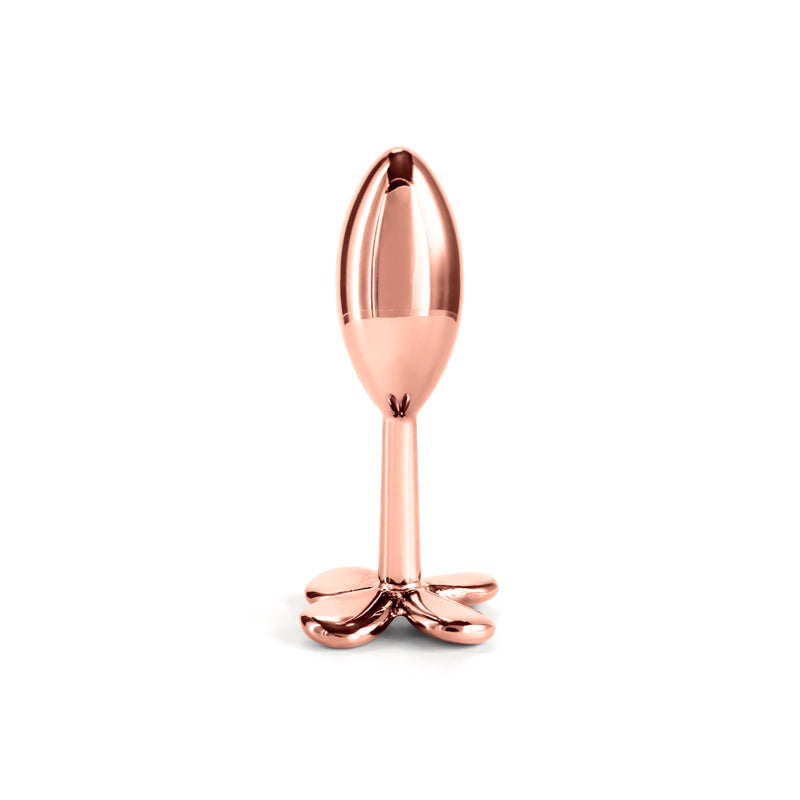 Rear Assets Clover Metallic Butt Plug 9.2 cm Rose Gold