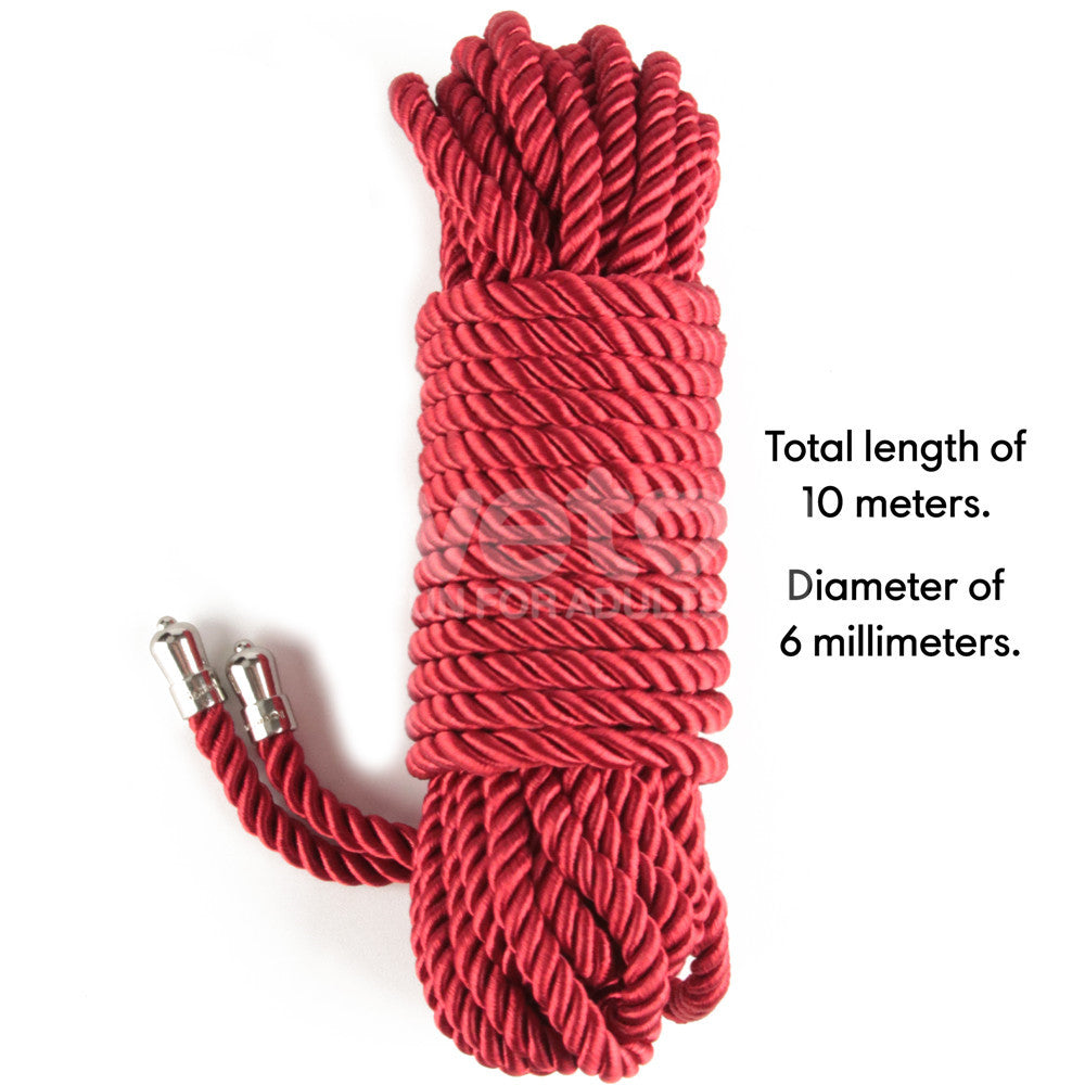 Rebellion Reign Ebony Silky Bondage Rope 10 Meter