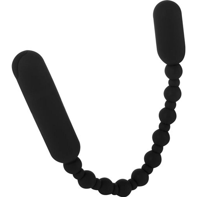 Booty Beads Black - Flexible Vibrating Anal Toy