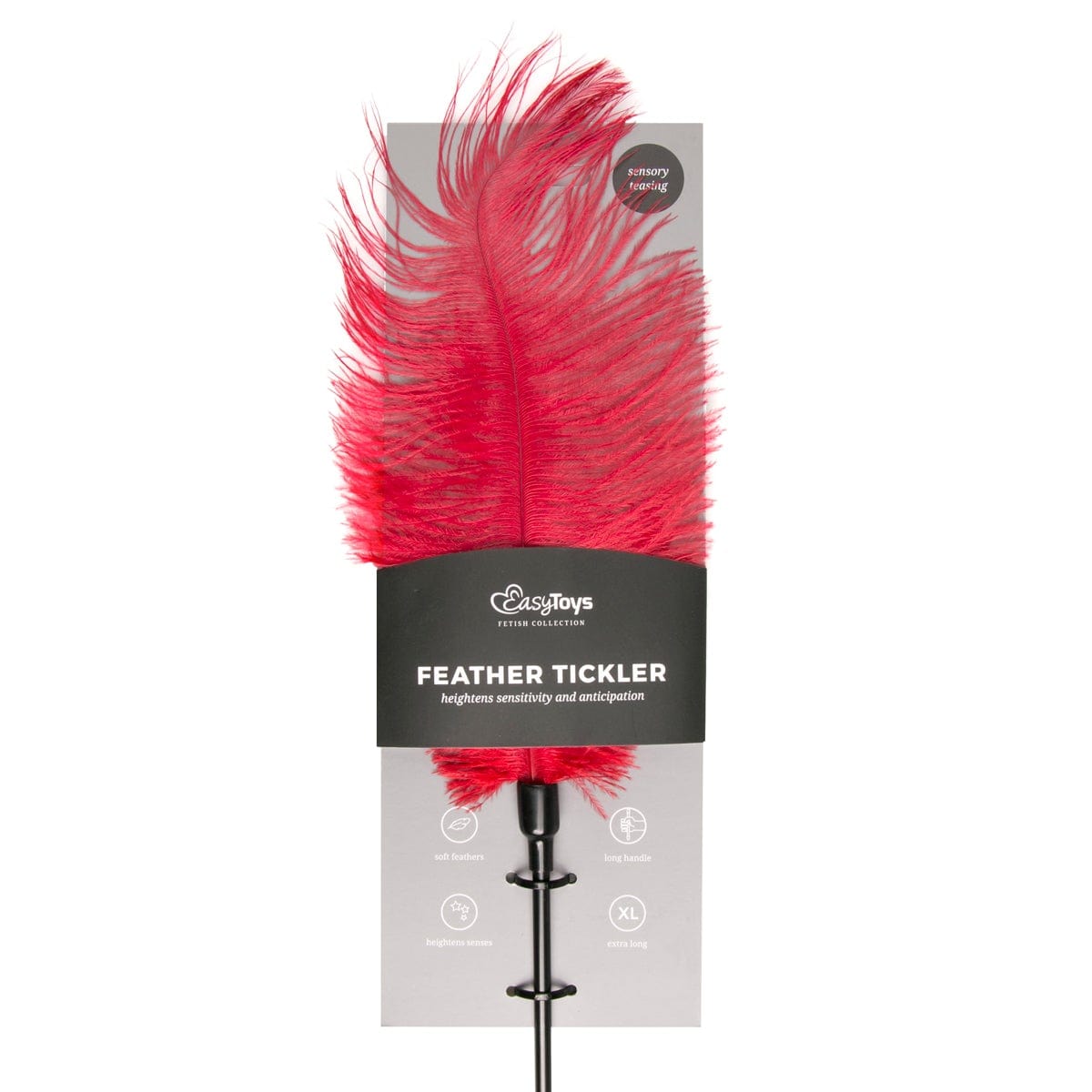 Red Feather Tickler for Sensual Teasing and Intimate Play