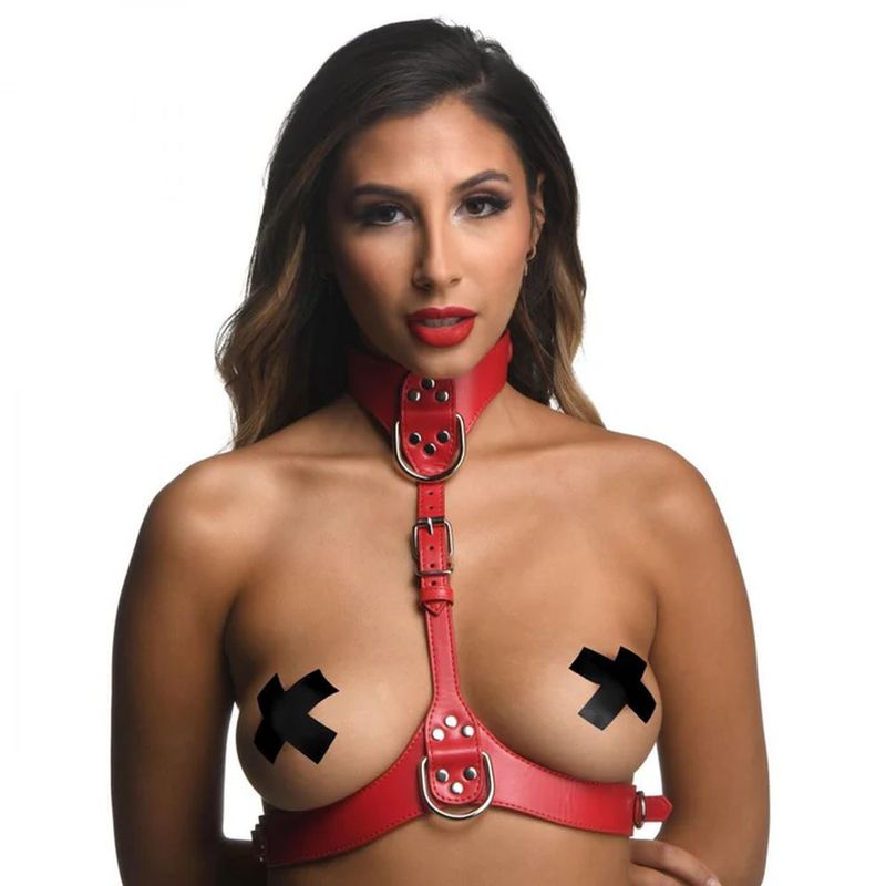 Red Female Chest Harness Medium Large