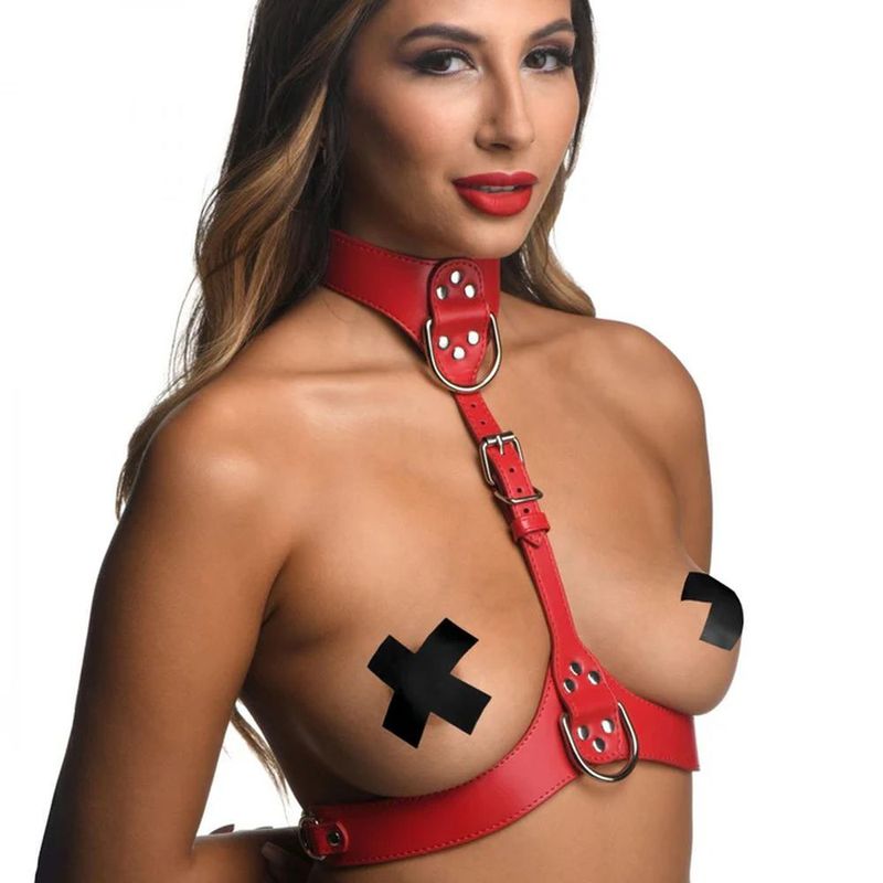 Red Female Chest Harness Medium Large