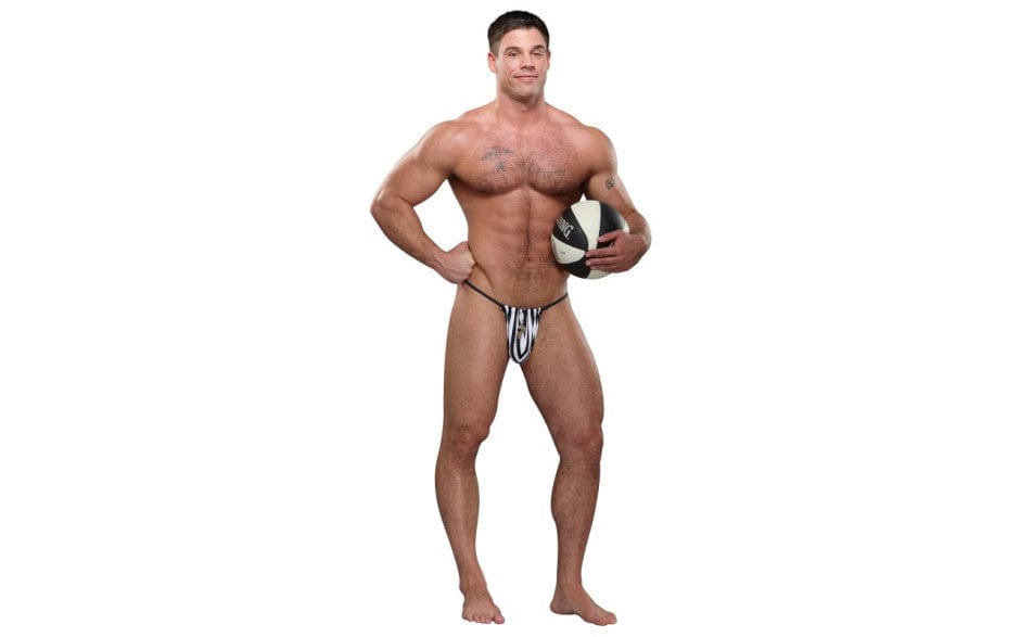 Referee Novelty G-String Black for Men by Male Power