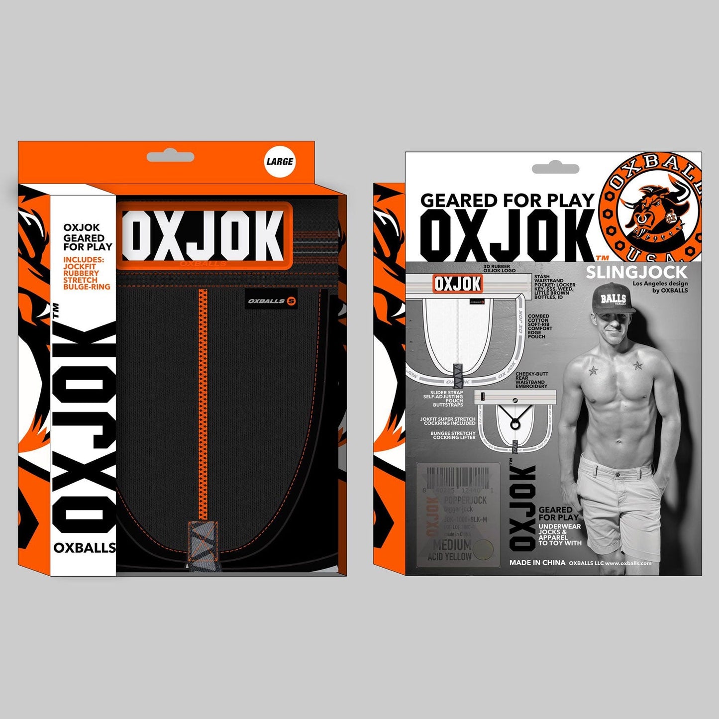 Oxballs Slingjock Upthrust Slider-Strap Jock (Black Iron) – Comfortable Men's Jockstrap