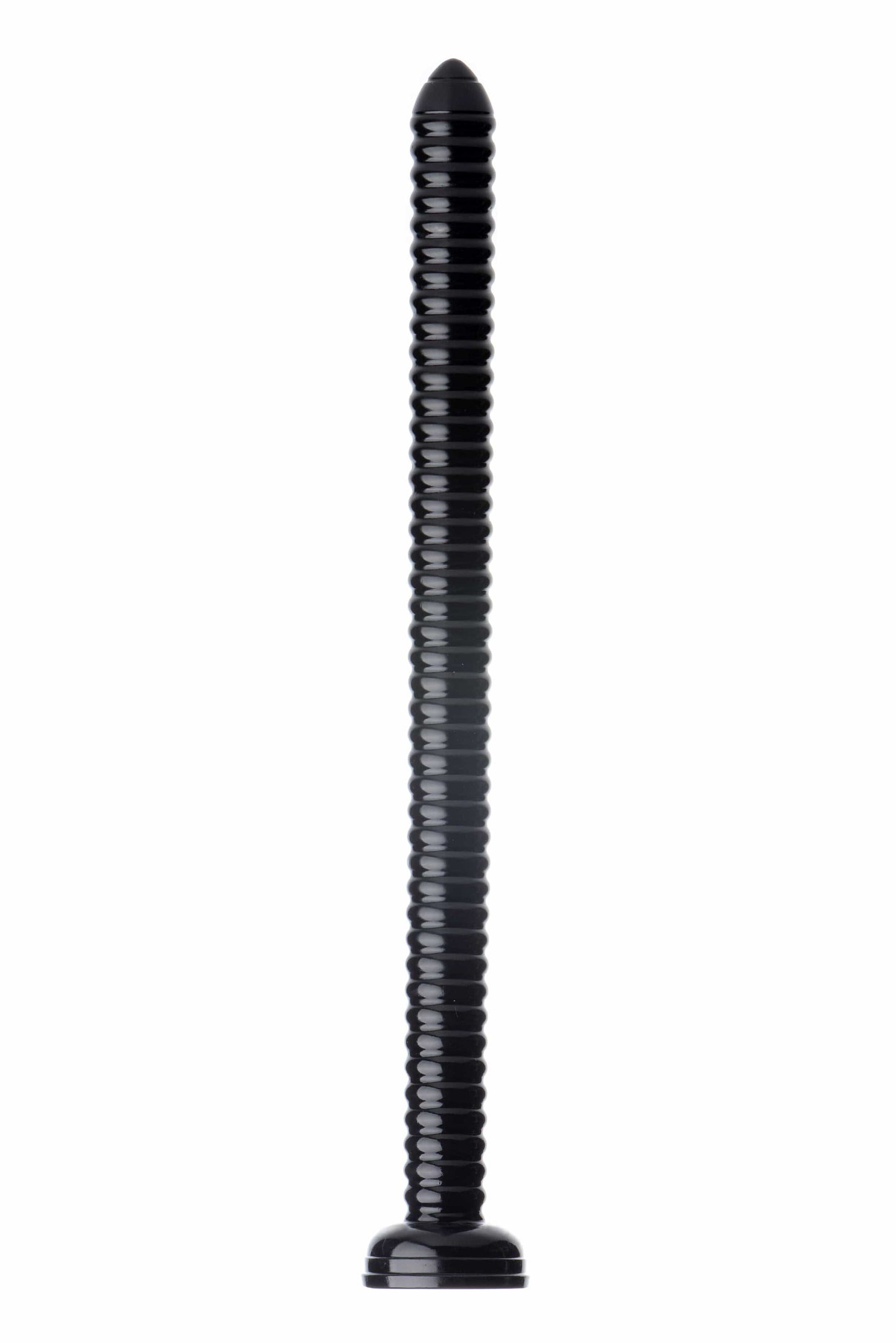 Ribbed Hose 19 Inch Flexible Dong with Suction Cup Base