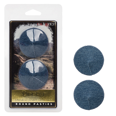 Ride 'Em Premium Denim Collection Round Blue Pasties – Lingerie