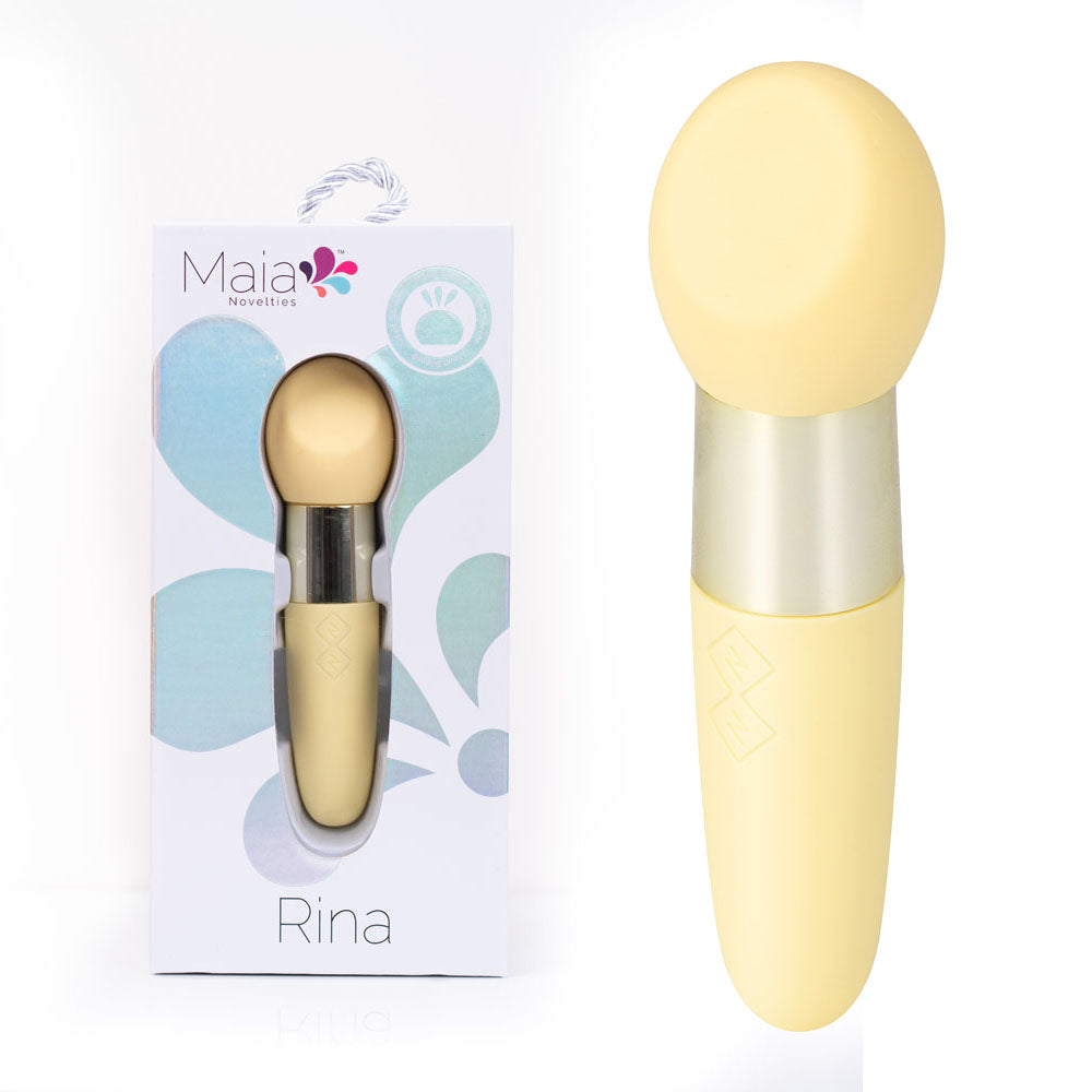 Rina Dual Motor Vibrator - Yellow 13 cm Compact Design