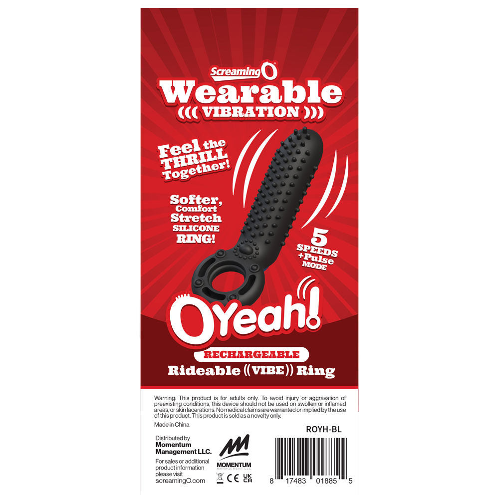 Oyeah Rechargeable Silicone Rideable Vibe Ring – Premium Silicone Vibrating Ring