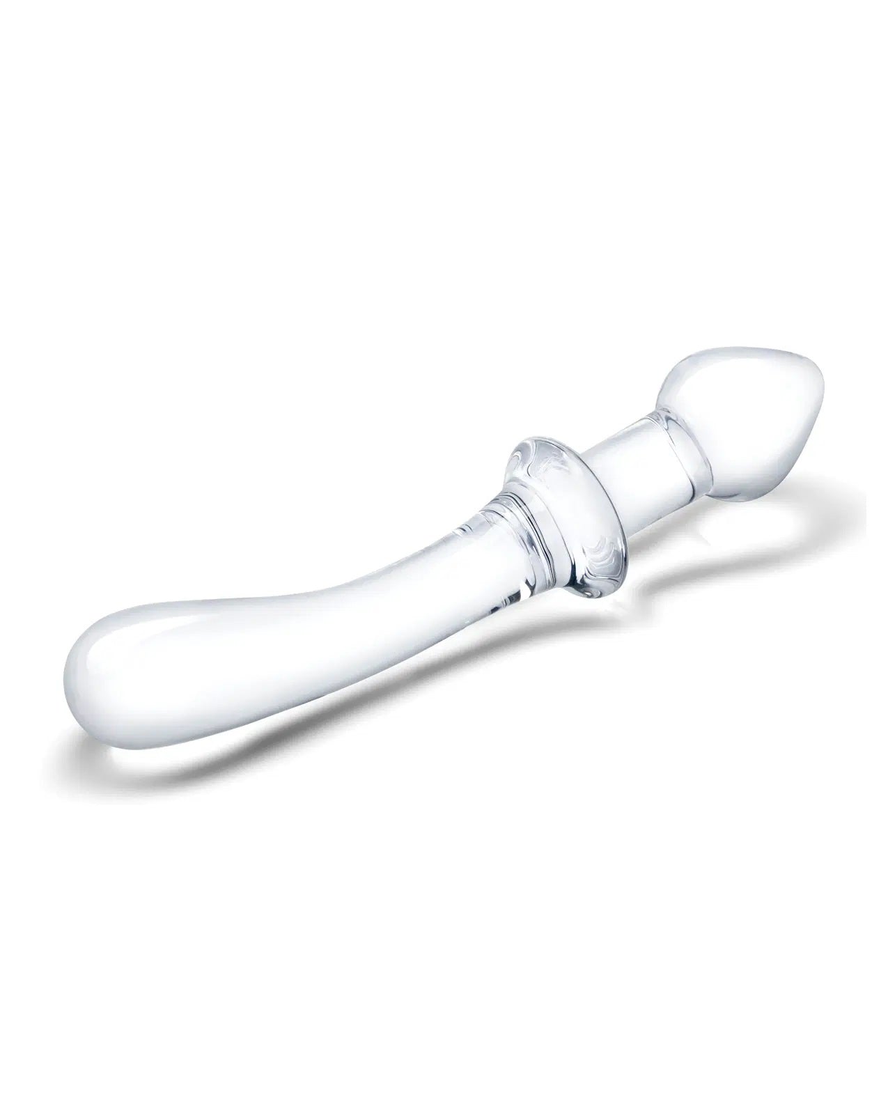 Glas 9" Classic Curved Clear Dual-Ended Glass Dildo for G-Spot and Anal Play