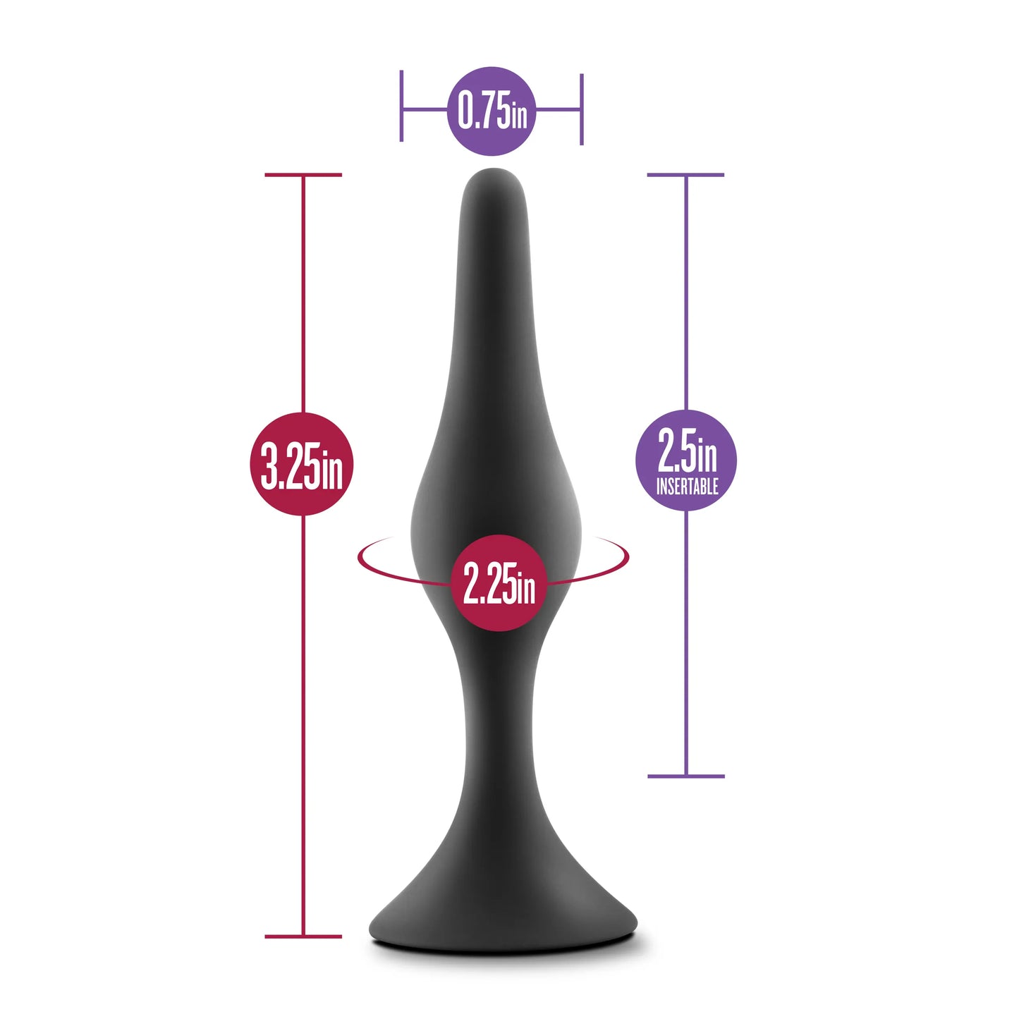 Luxe Beginner Plug Small – Comfortable Tapered Tip Butt Plug