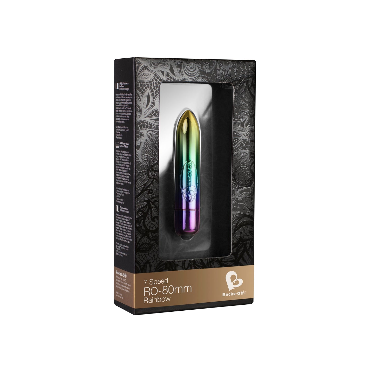 Rocks Off 80mm Rainbow Bullet Vibrator – Compact Vibrator