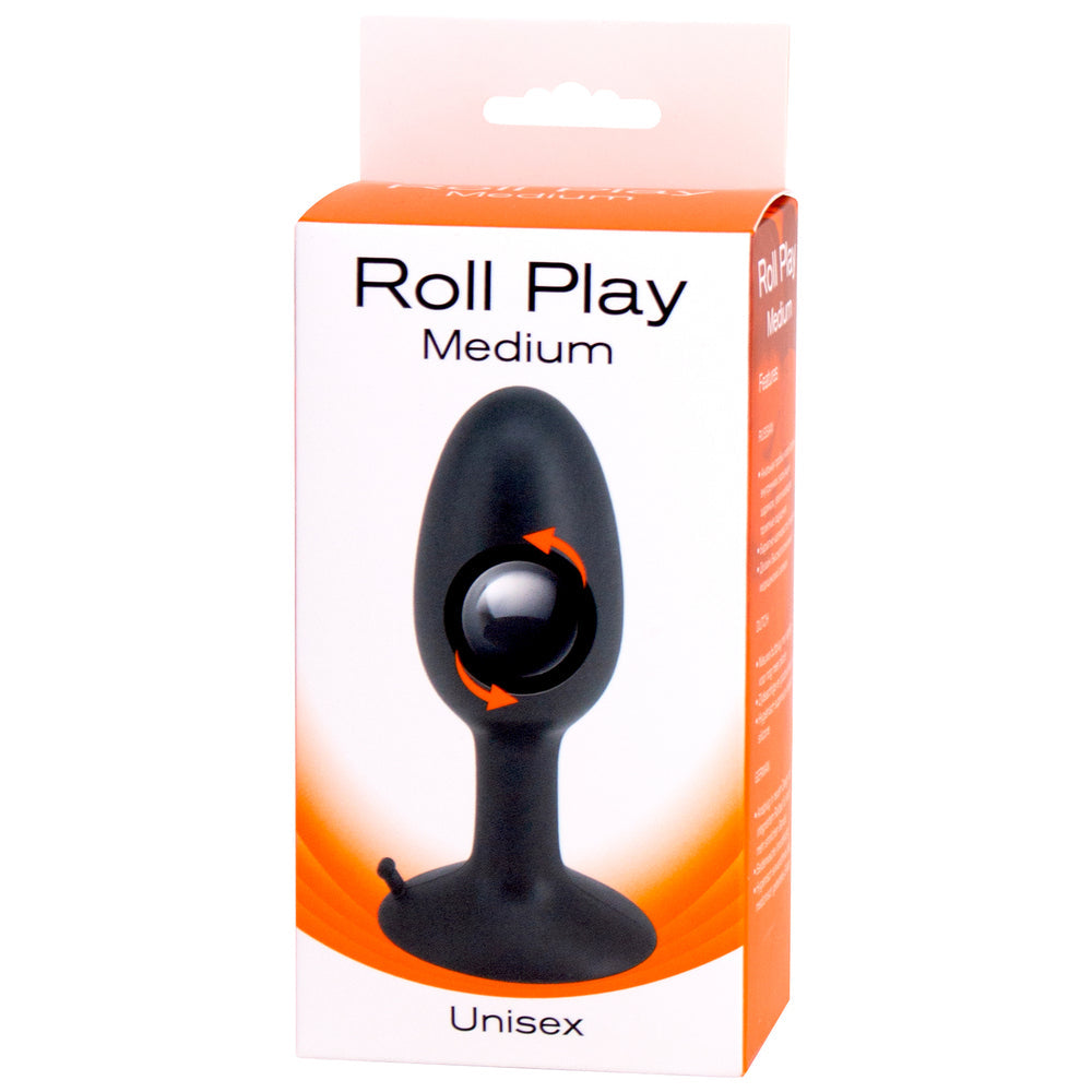 Roll Play Medium Unisex Butt Plug With Rolling Ball