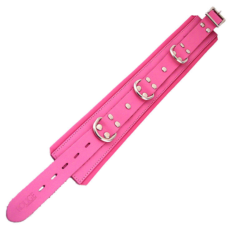 Rouge Garments Pink Padded Leather Collar
