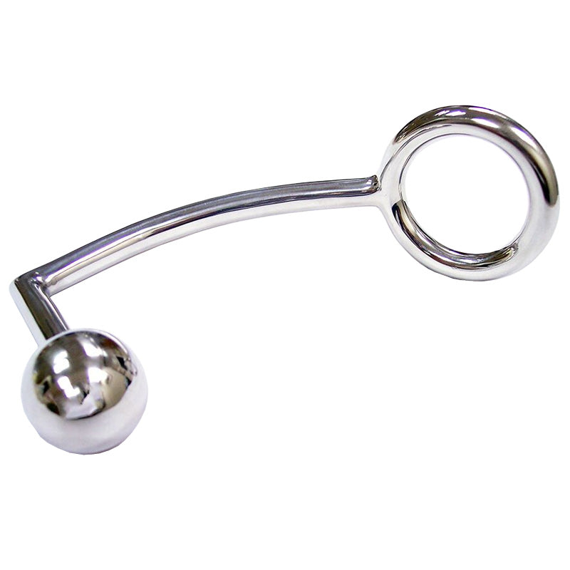 Rouge Stainless Steel Cock Ring With Ergonomic Anal Probe