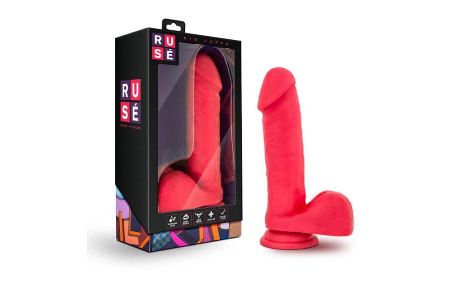 Ruse Big Poppa Cerise Dildo 6.6 Inch Insertable Length