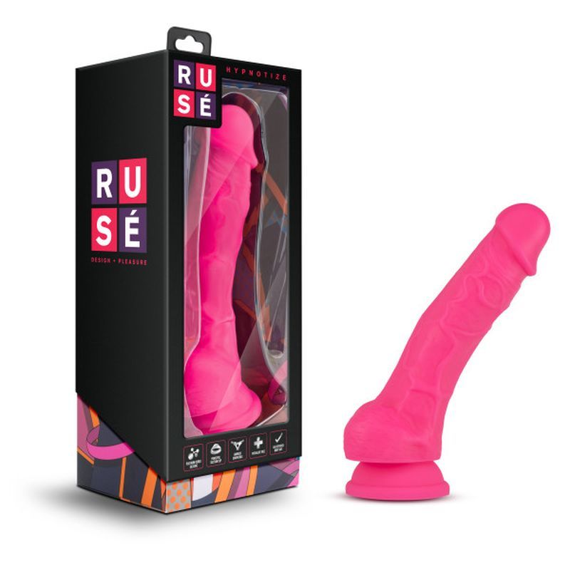 Ruse Hypnotize Hot Pink Dildo 7.5 Inch Length 1.5 Inch Width