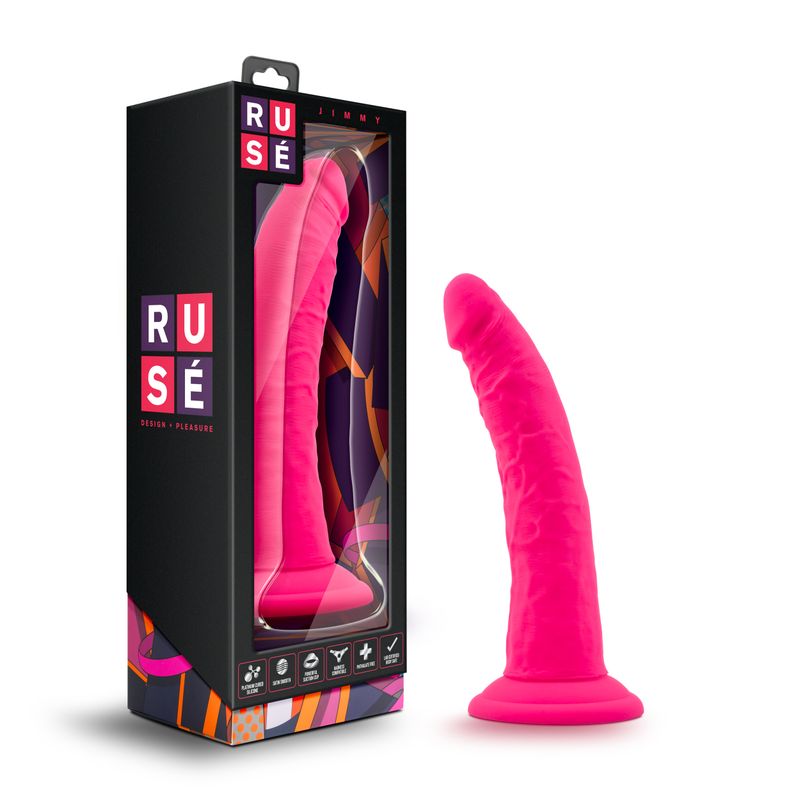 Ruse Jimmy Hot Pink Dildo 7 Inch Insertable Length