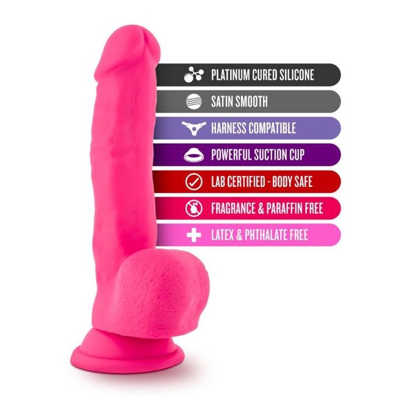 Ruse Shimmy Hot Pink Dong 6 Inch Insertable Pleasure Toy