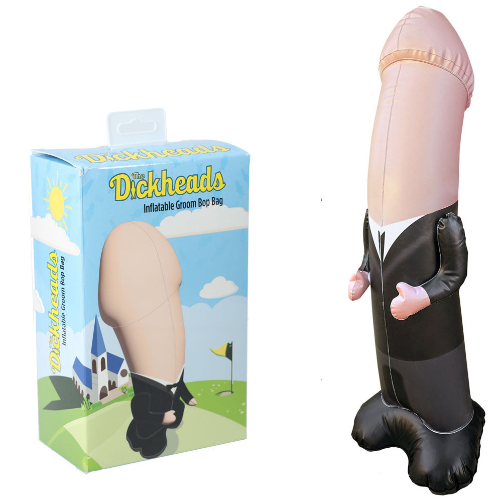 S-Line The Dickheads Groom Bop Bag – Durable Inflatable Stress-Relief Toy