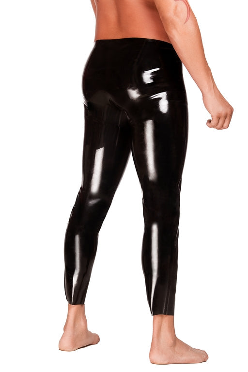 Saxenfelt Black Latex Leggings with Sleeve in Medium Size for Men