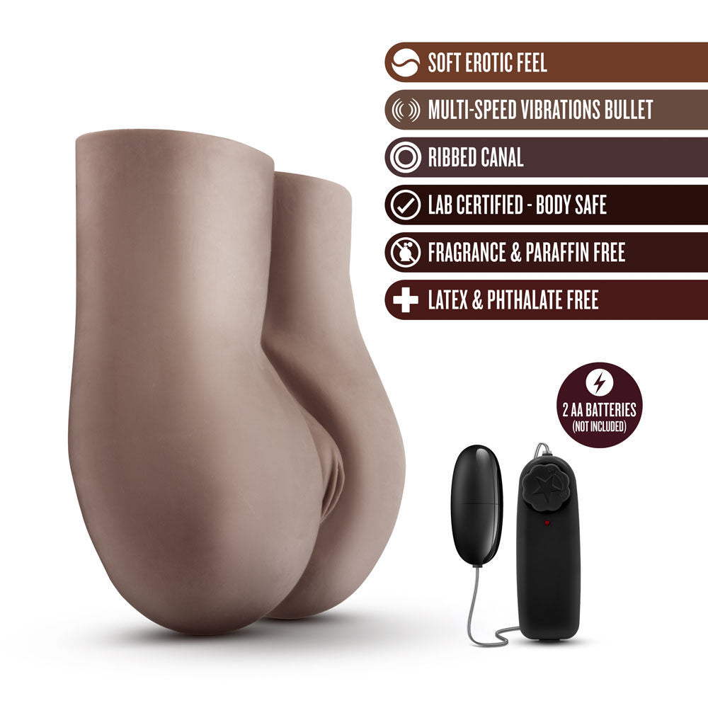 Hot Chocolate Fuck Me Deep (Chocolate) – Multi-Speed 8 Inch Dual-Canal Vibrator