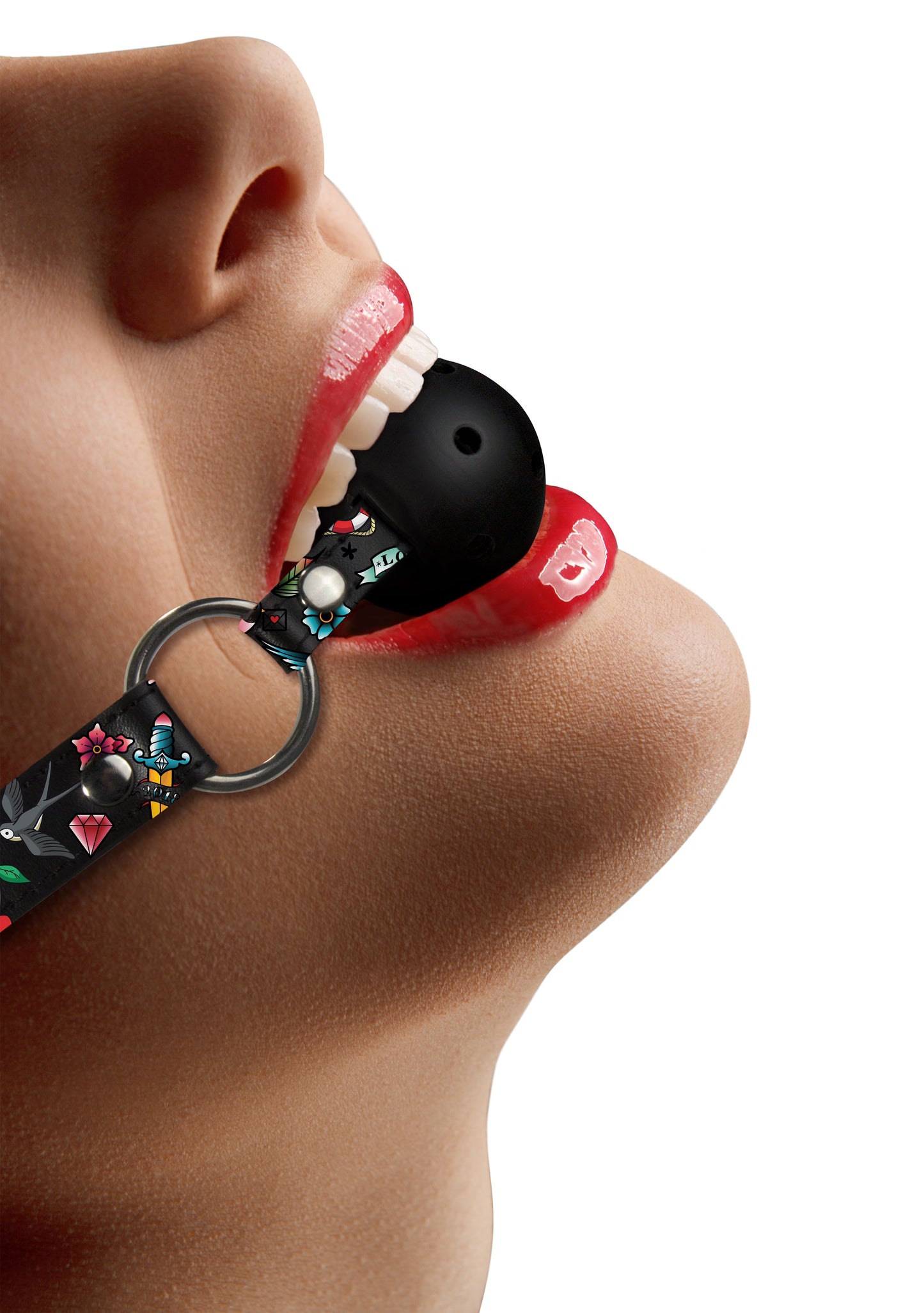 Ouch Breathable Ball Gag With Adjustable Leather Straps – Ball Gag
