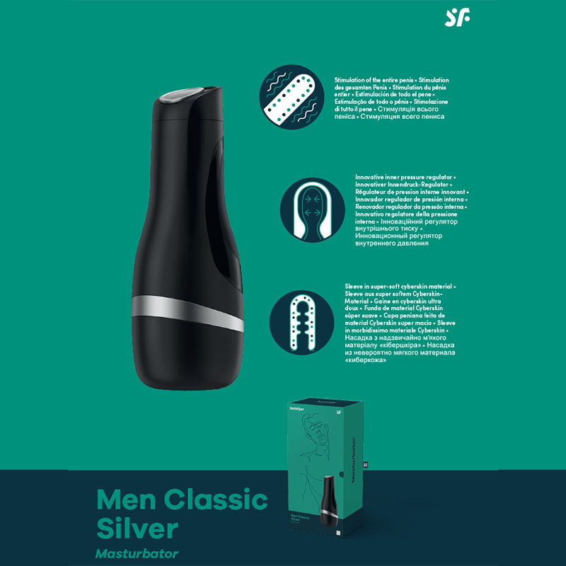 Satisfyer Men Classic (Silver) – Premium Male Masturbator