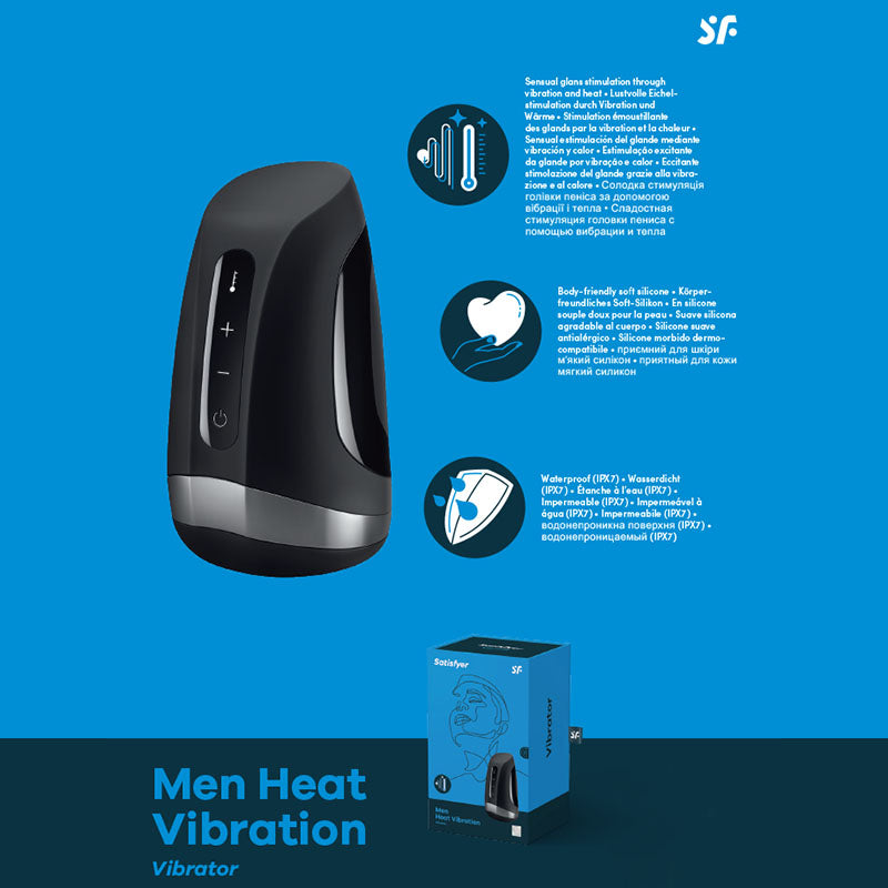 Satisfyer Men Heat And Vibration Masturbator Device Pro