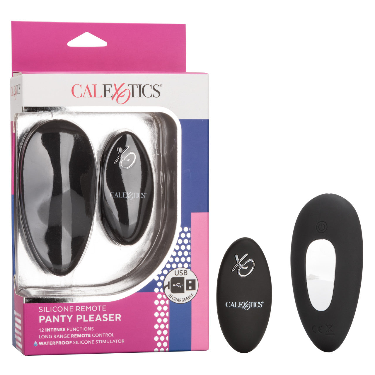 CalExotics Silicone Remote Panty Pleaser Waterproof Massager with 12 Vibration Functions