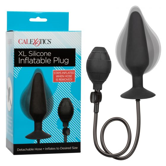 CalExotics XL Silicone Inflatable Plug – Inflatable Anal Plug with Detachable Hose and Squeeze Bulb