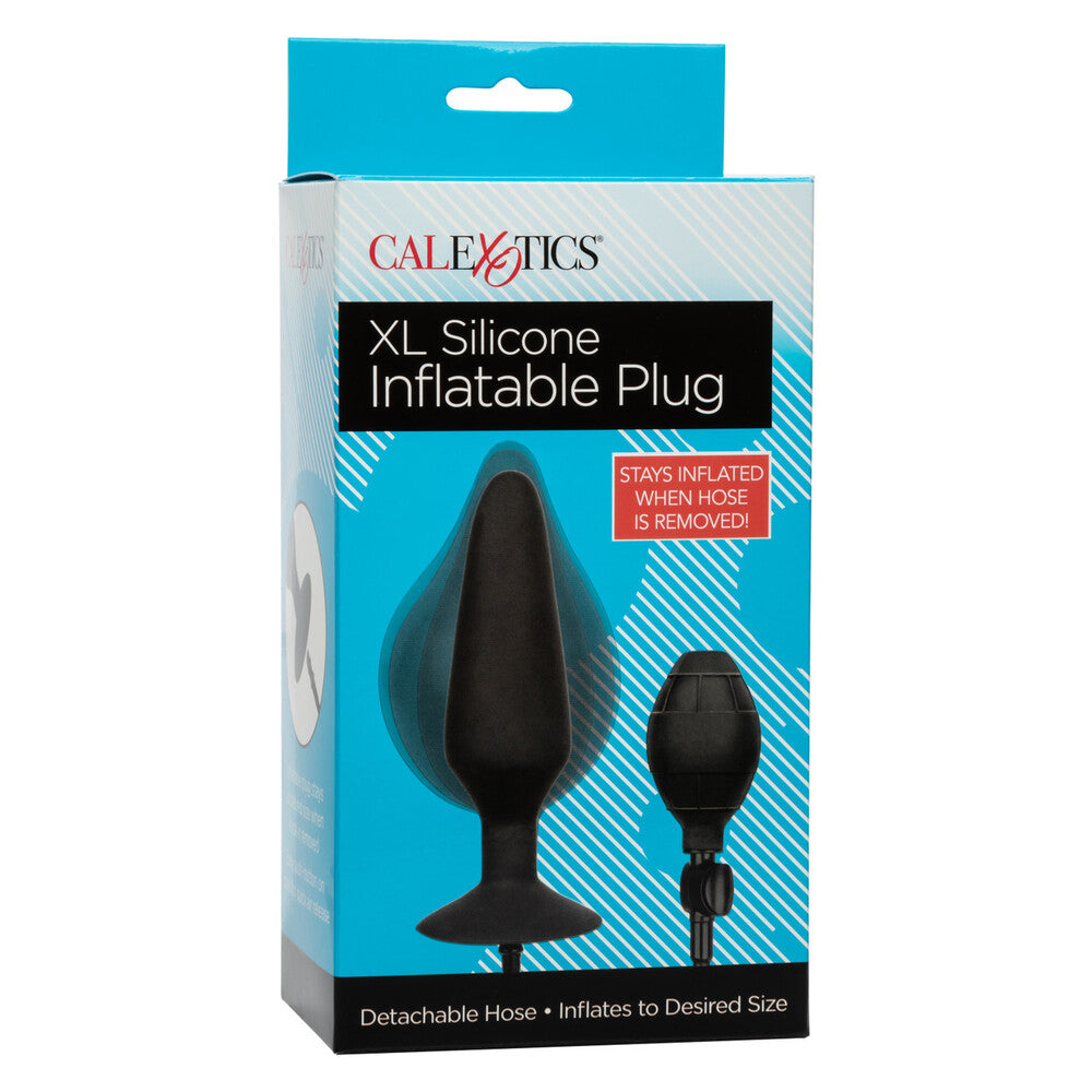 CalExotics XL Silicone Inflatable Plug – Inflatable Anal Plug with Detachable Hose and Squeeze Bulb