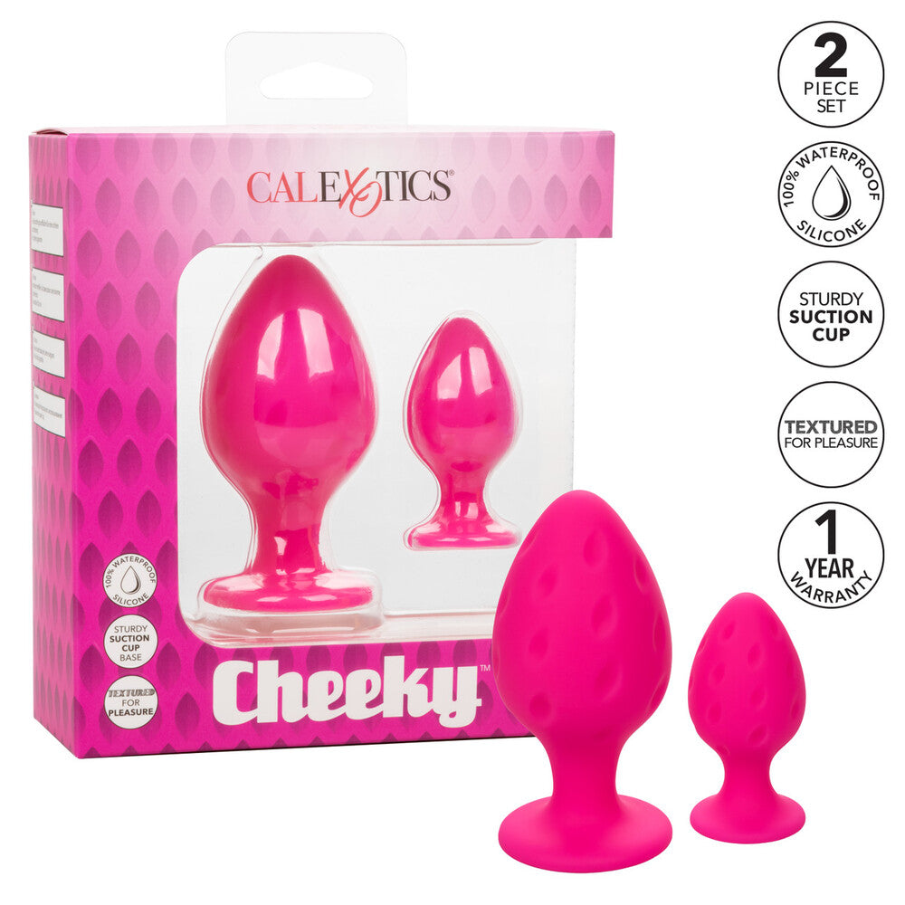 Cheeky Butt Plug Duo (Pink) – Playful Butt Plug Set