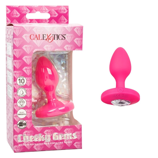 Cheeky Gems Medium Rechargeable Vibrating Probe – Silicone Vibrator
