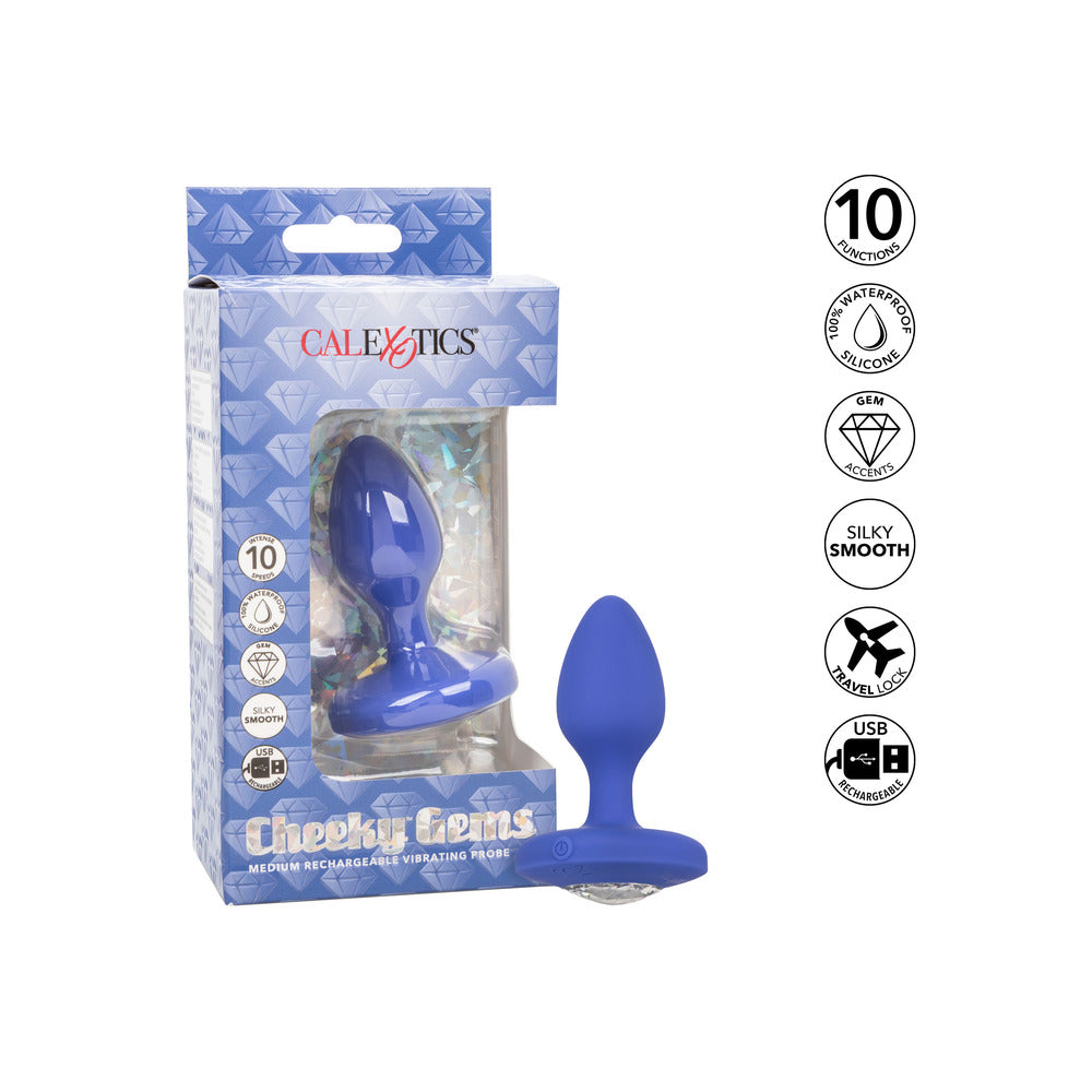 Cheeky Gems Medium Rechargeable Vibrating Probe – Flexible Silicone Vibrator