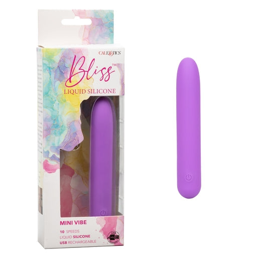Bliss Liquid Silicone Mini Vibe Purple 10-Speed 4-Inch Vibrator