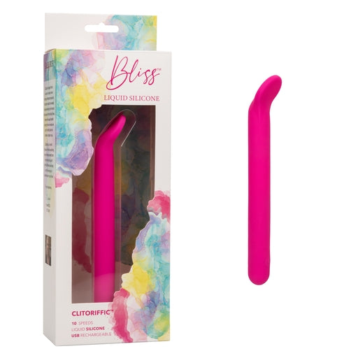 Bliss Liquid Silicone Clitoriffic Pink Flexible Vibrator with 10 Speeds and Rechargeable