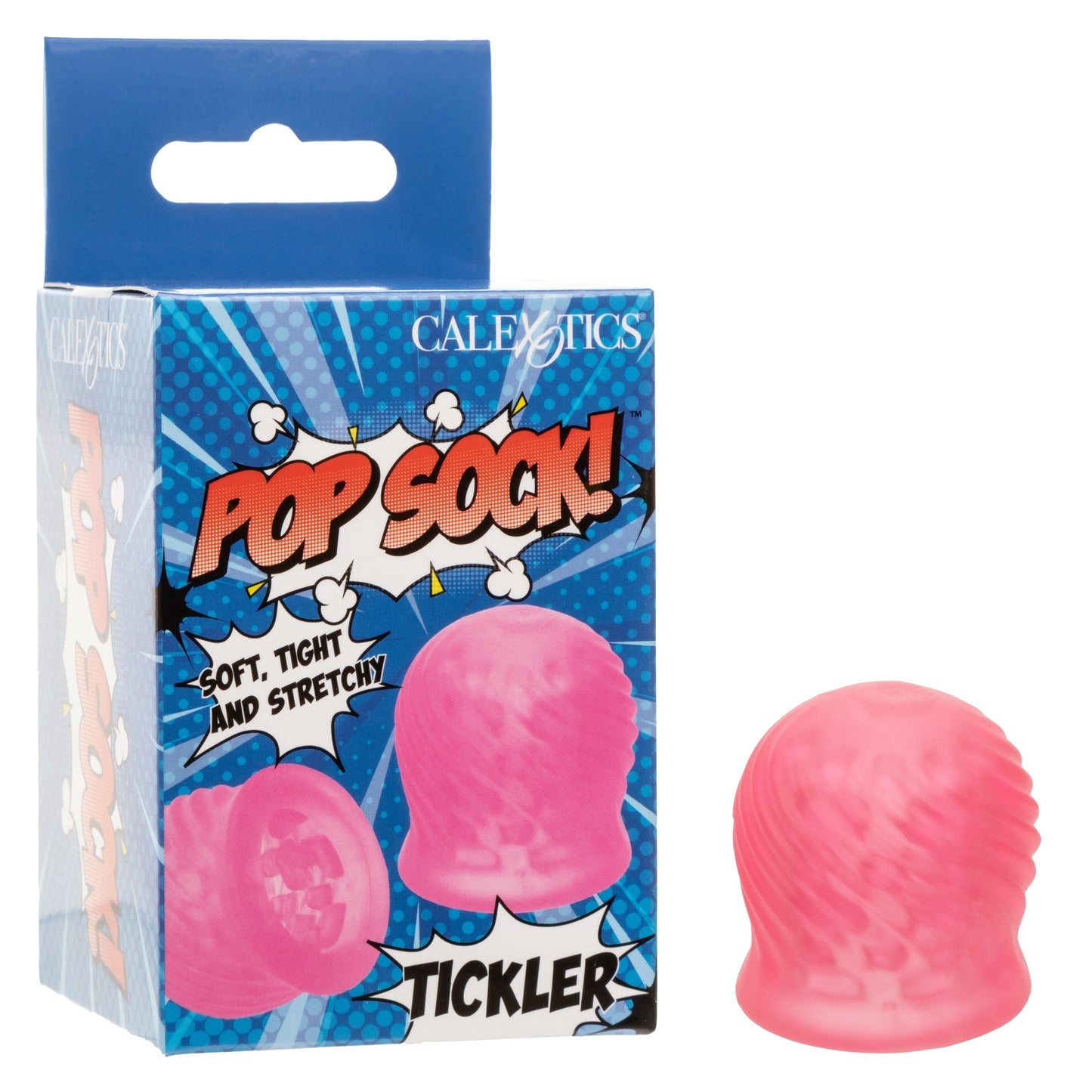 Pop Sock Tickler Pink Reversible Textured Stroker