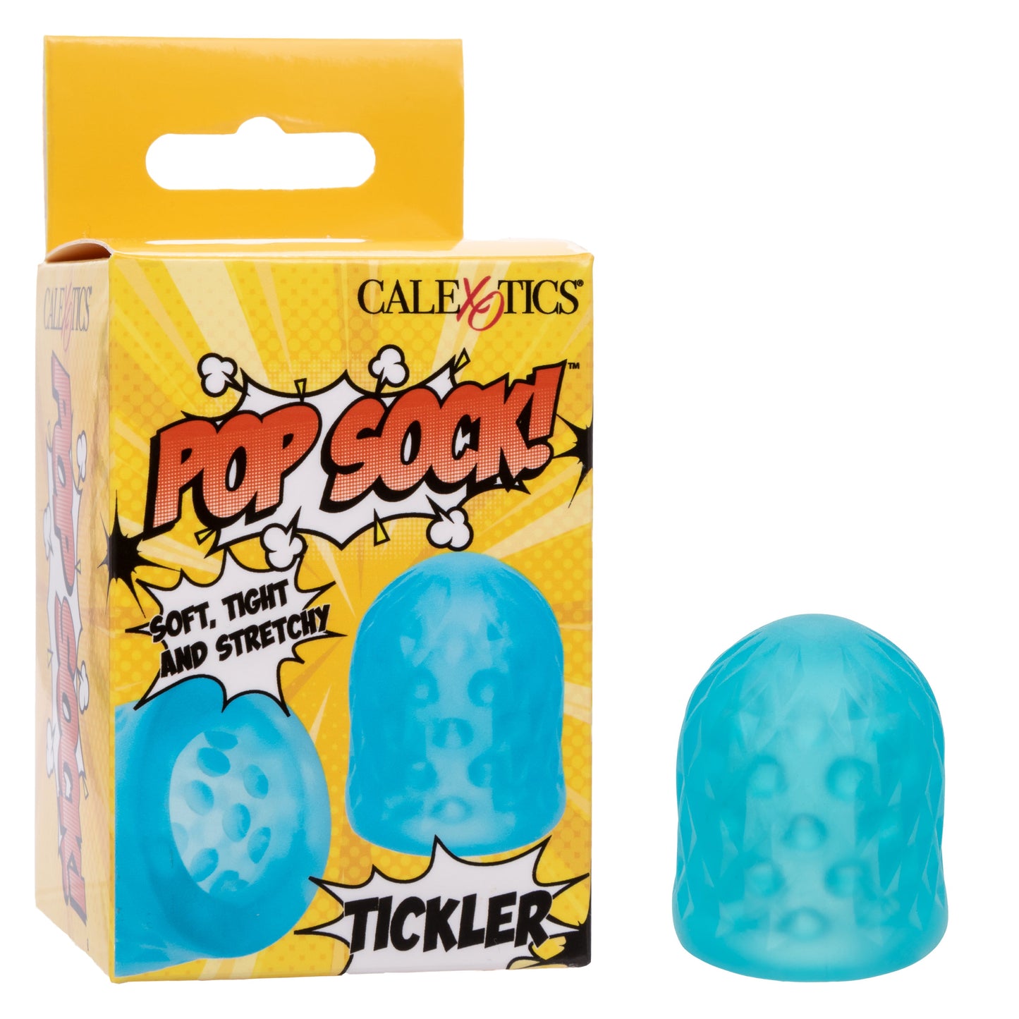 Pop Sock Tickler Blue Reversible Textured Stroker