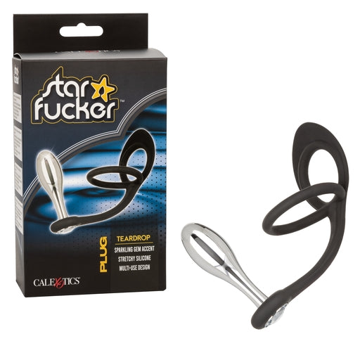 Star Fucker Teardrop Plug And Cockring – Silicone And Metal Dual Enhancer Plug And Cockring
