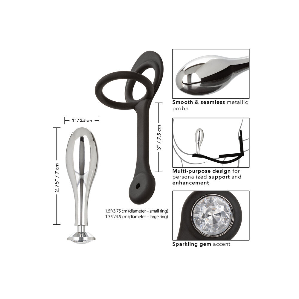 Star Fucker Teardrop Plug And Cockring – Silicone And Metal Dual Enhancer Plug And Cockring