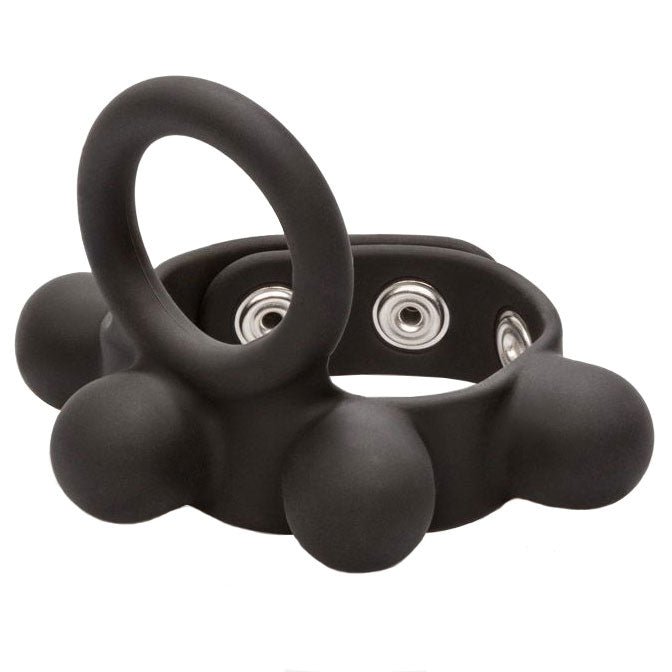 Medium Weighted Penis Ring and Ball Stretcher – Silicone Constriction Device