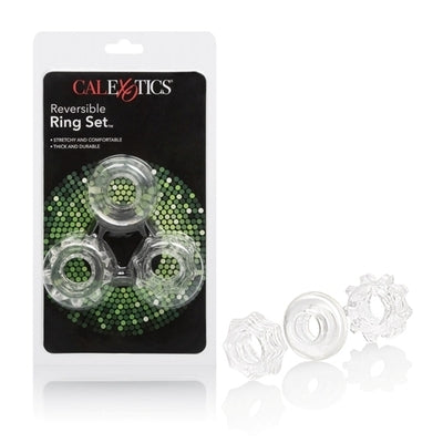 Reversible Ring Set – Stretchy Durable Erection Enhancers 3-Piece Set