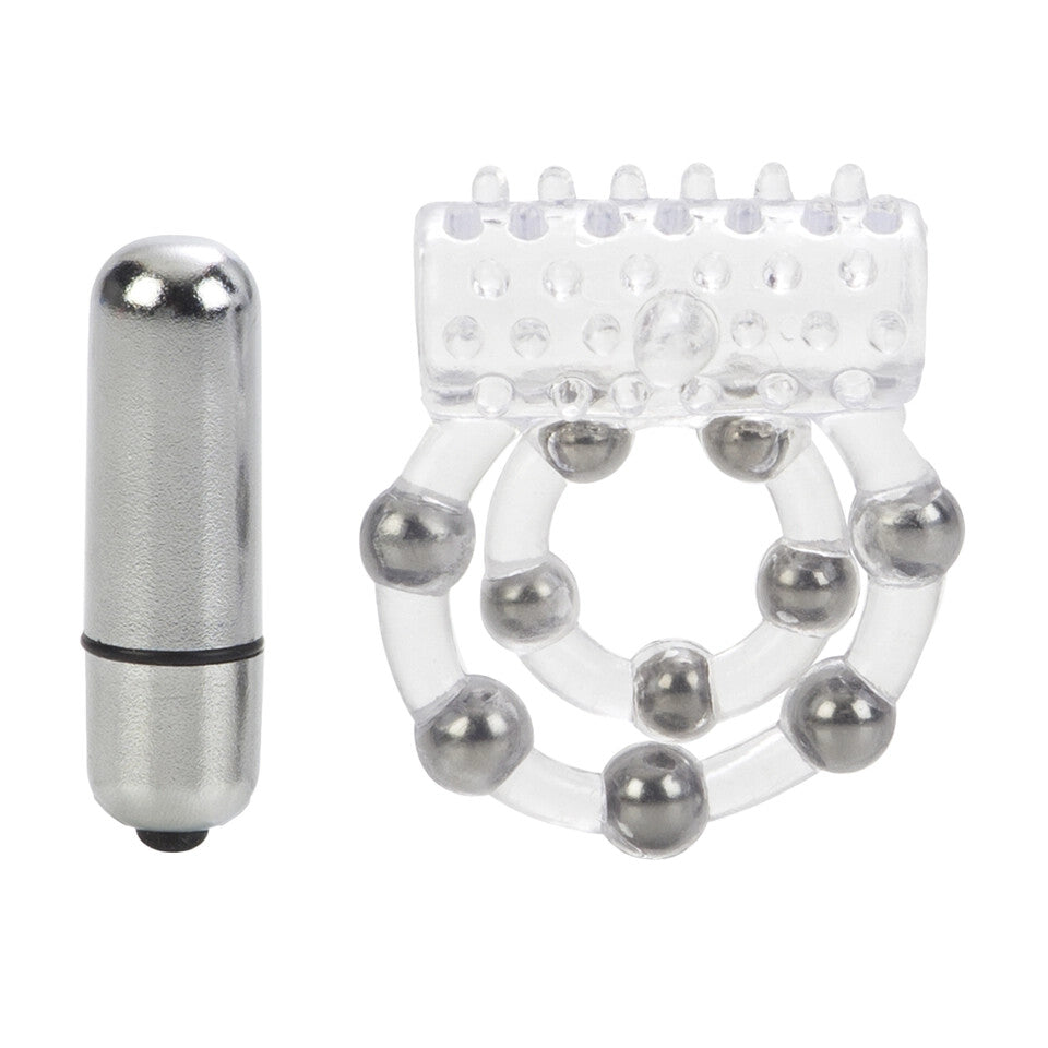 Maximus Waterproof Enhancement Ring with 10 Stroker Beads – Cock Ring