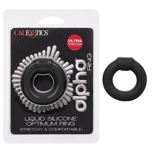 Alpha Liquid Silicone Optimum Ring Ultra Stretchy Black Size Medium