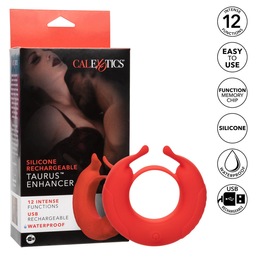 Taurus Enhancer Couples Vibrating Silicone Cock Ring