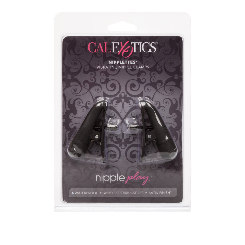Vibrating Black Nipplettes Nipple Clamps For Pleasure